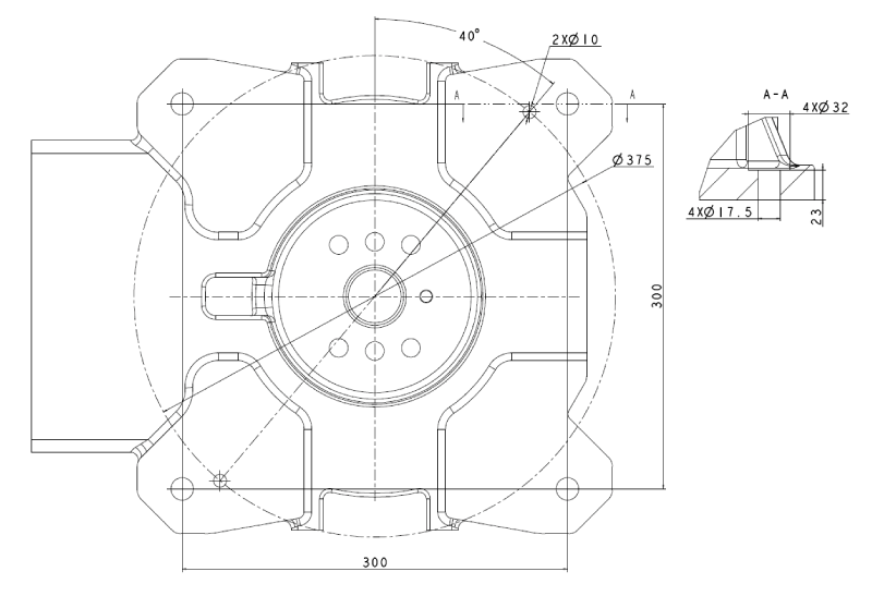 MOUNTING DIMENSION OF ROBOT BASE VBR6-1